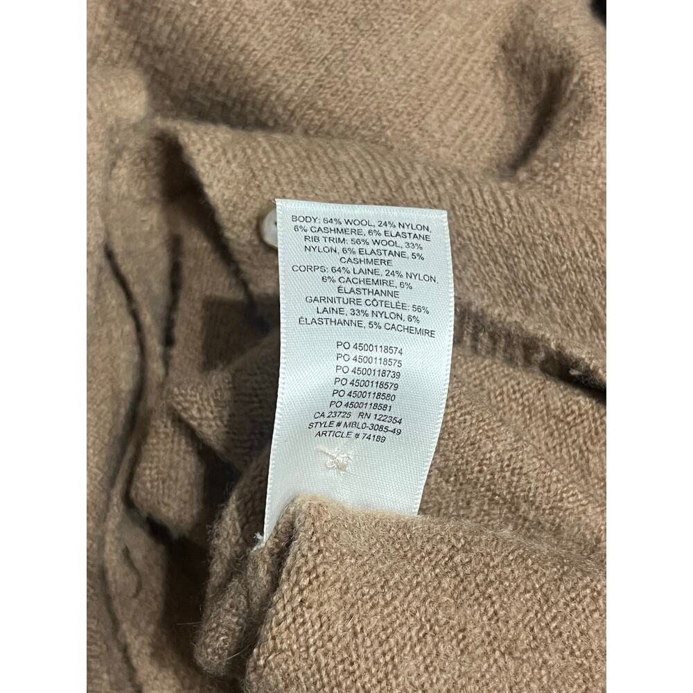 The Group Babaton Brown Tan Wool Cashmere Blend Cardigan Sweater SIZE Medium - Picture 6 of 6